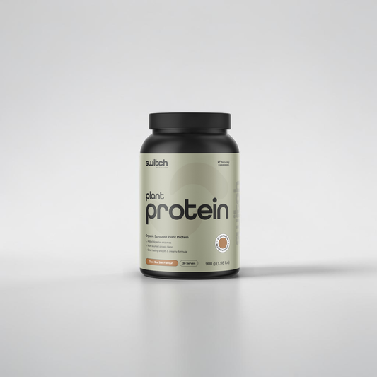 Switch Organic Sprouted Plant Protein Choc Sea Salt 900g